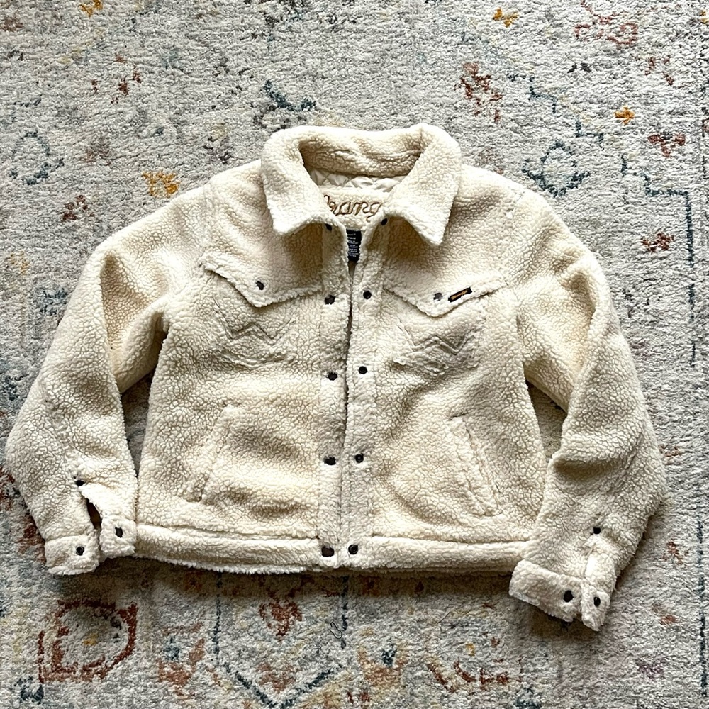 Wrangler Ladies Sherpa Teddy Trucker Bomber Jacket